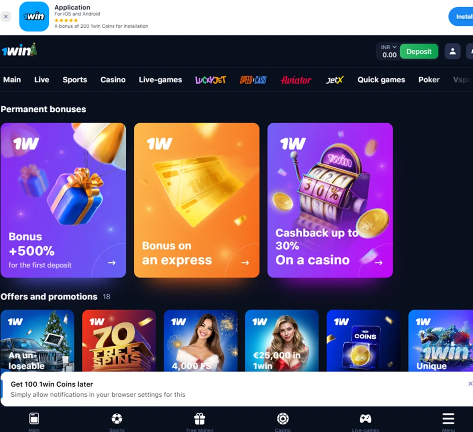 1win casino app
