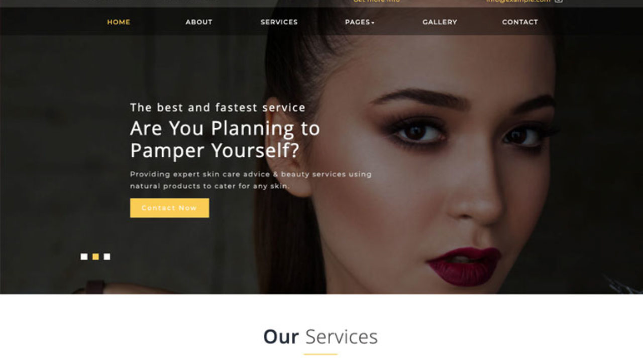 Beauty Salon - Free Css Template Free HTML Website Template TOO HTML